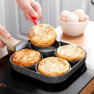 FOUR-HOLE FRYING POT PAN THICKENED NON-STICK ENTIRELY MADE OF MAIFAN STONE