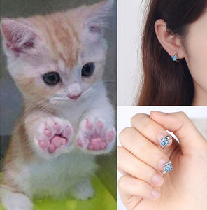 Paw Shape Earrings - 🐾🐈