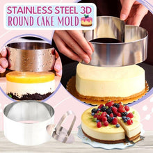 Load image into Gallery viewer, Stainless Steel 3d Round Cake Molds
