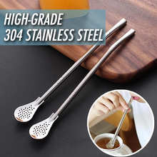Load image into Gallery viewer, 3-in-1 Stainless Steel Straw Filter Spoon

