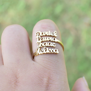 Personalized Multiple Names Ring