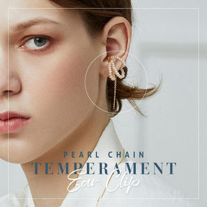 Pearl Chain Temperament Ear Clip