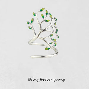 Forest  Green Leaf Ring