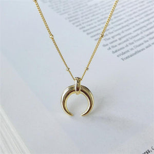 Crescent 18K Gold Moon Necklace