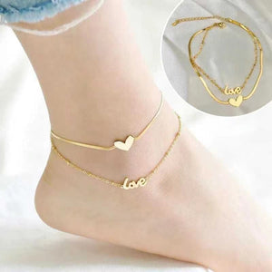 Super fashion LOVE Anklets in Gold💃
