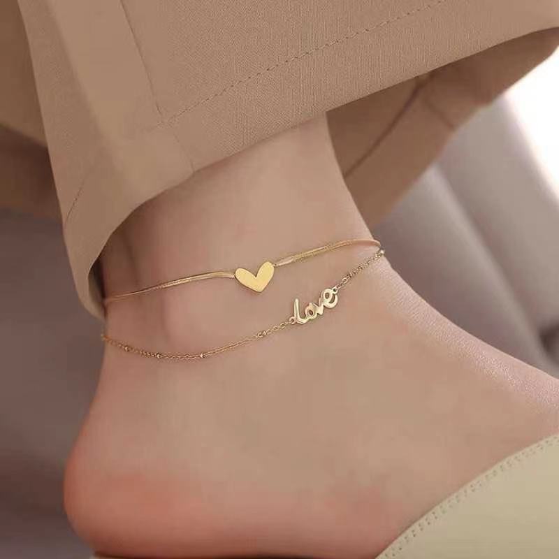 Super fashion LOVE Anklets in Gold💃