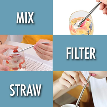 Load image into Gallery viewer, 3-in-1 Stainless Steel Straw Filter Spoon
