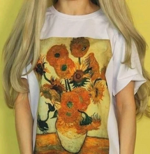 Load image into Gallery viewer, Summer Fashion Top Tee Van Gogh Sunflower Van Gogh 3D Printed T-Shirt
