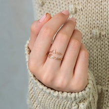 Load image into Gallery viewer, DOUBLE NAME RING • TWO NAME RING-PERSONALIZED GIFT FOR MOM (BEST FRIEND GIFT) JUST FOR U
