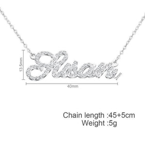 Mother's Day Gift Personalized Shiny Diamond Name Necklace