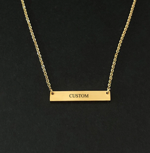 Load image into Gallery viewer, Engraving Square Bar Personalized Name Necklaces
