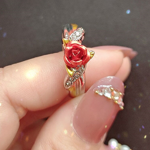"Love You Forever" Creativity Rose Ring-925  silver