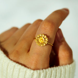 I Would Change The World For My Daughter Sunflower Ring