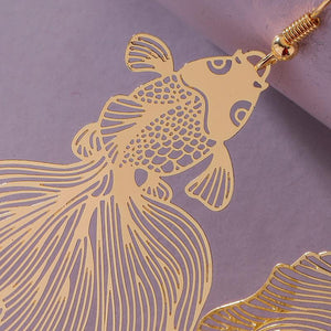 Gold Koi Fish Earrings