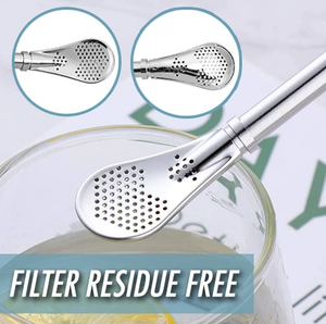 3-in-1 Stainless Steel Straw Filter Spoon