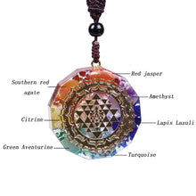 Load image into Gallery viewer, Seven Chakra Orgonite Necklace
