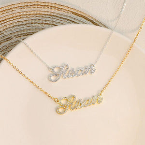 Mother's Day Gift Personalized Shiny Diamond Name Necklace