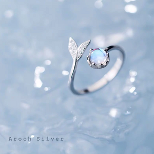 Cute tail moonstone Personality Adjustable Ring