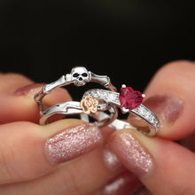 Load image into Gallery viewer, Gothic Skull Silver Rings Set For Women
