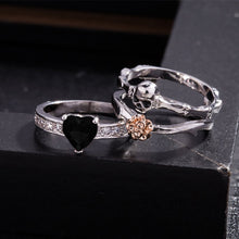 Load image into Gallery viewer, Gothic Skull Silver Rings Set For Women
