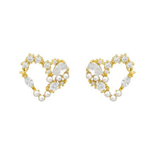 Load image into Gallery viewer, Crystal Heart Earrings
