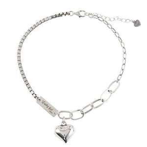 'Lucky Girl' Silver Charm Bracelet