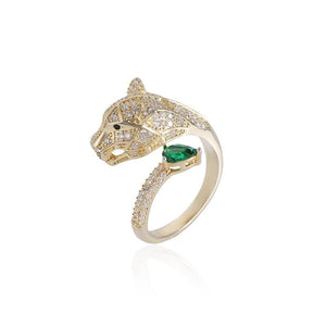 Leopard Emerald Ring