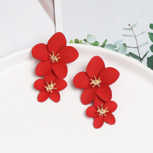 Celia Double Flower Earrings