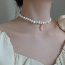 Load image into Gallery viewer, Freshwater Pearl &amp; Moonstone Necklace
