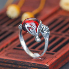 Load image into Gallery viewer, Mosaic Sterling Silver Fox Ring
