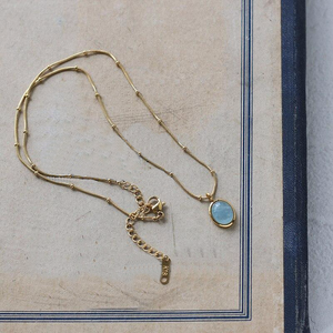 Aquamarine 18K Gold Necklace