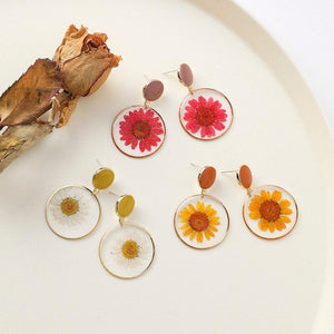 Dried Daisy Earrings