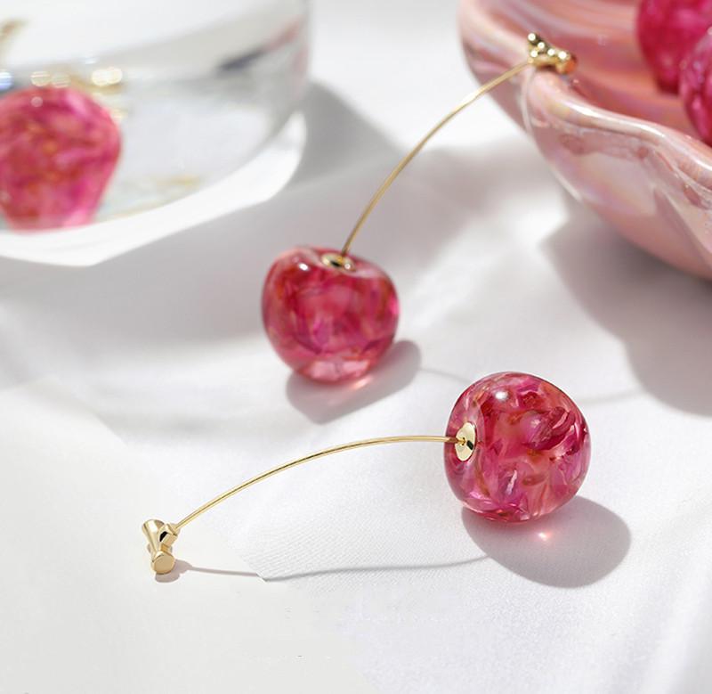 Celia Pink Cherry Earrings