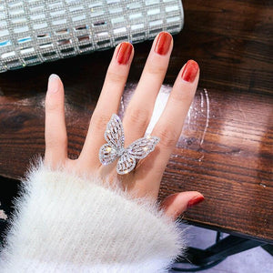 Crystal Butterfly Ring