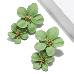 Celia Double Flower Earrings