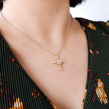 Load image into Gallery viewer, Crystal Cross Pendant Necklace
