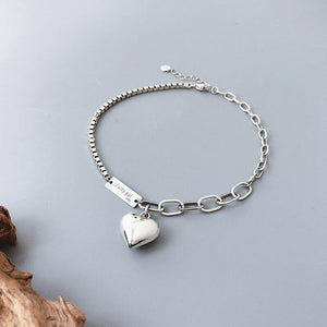 'Lucky Girl' Silver Charm Bracelet