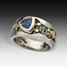 Load image into Gallery viewer, Silver &amp; Gold Statement Ring
