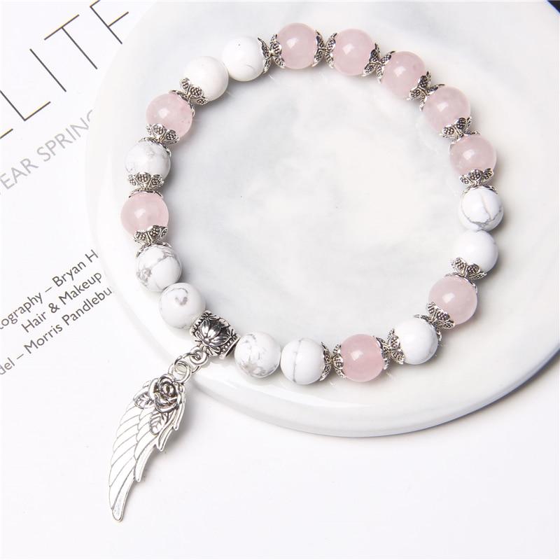 Angel Wing Quartz Crystal Bracelet