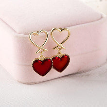 Load image into Gallery viewer, Gold Heart Earrings
