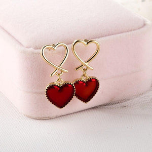 Gold Heart Earrings