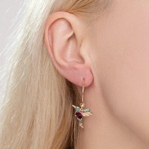 Hummingbird Hoop Earrings