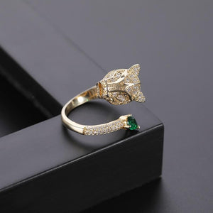 Leopard Emerald Ring