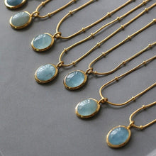 Load image into Gallery viewer, Aquamarine 18K Gold Necklace
