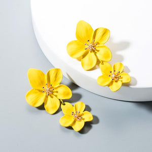 Celia Double Flower Earrings