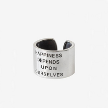 Load image into Gallery viewer, &#39;Happiness Depends Upon Ourselves&#39; Ring
