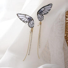 Load image into Gallery viewer, Butterfly Wing Tassel Earrings

