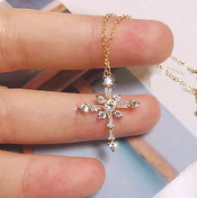 Load image into Gallery viewer, Crystal Cross Pendant Necklace
