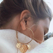 Load image into Gallery viewer, Geometric Gold Statement Earrings
