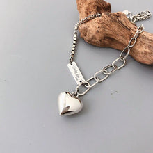 Load image into Gallery viewer, &#39;Lucky Girl&#39; Silver Charm Bracelet
